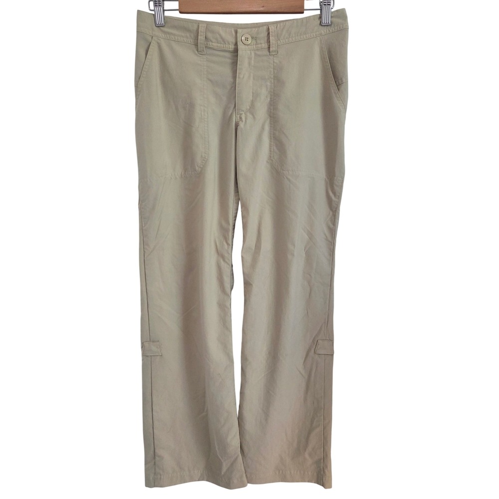 Patagonia Women Size 4 Beige Hiking Pants‎ Straight Leg Nylon Blend Crop Option